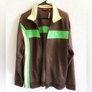 Puma Men's Brown and Green Jumper. M32